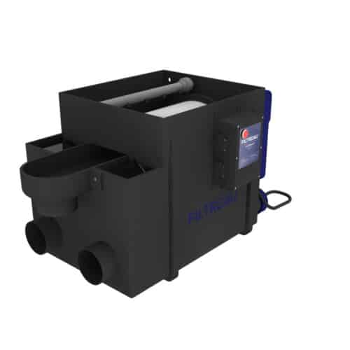 Filtreau Drum Filter with UVC – three-quarter front view