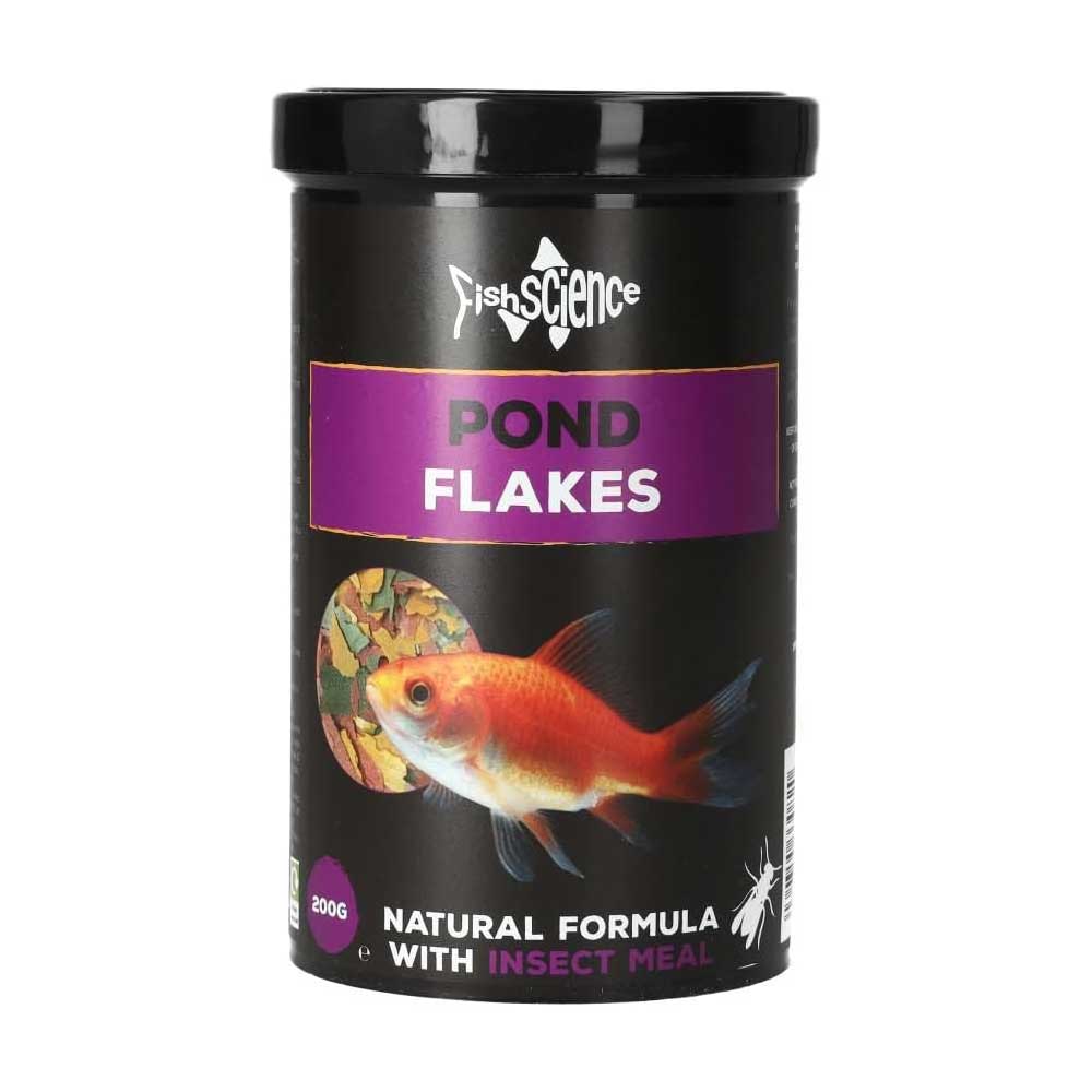 FishScience Pond Flakes 200g complete floating pond fish food