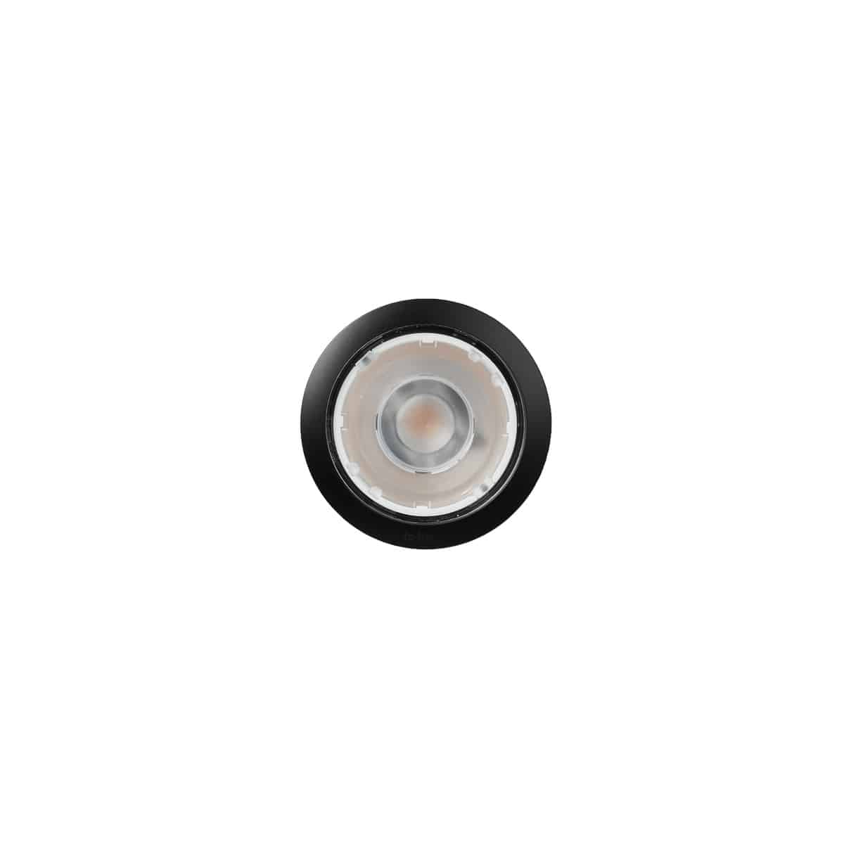 In-Lite BIG FLUX NARROW 12V Recessed Uplight with Black bezel on white background