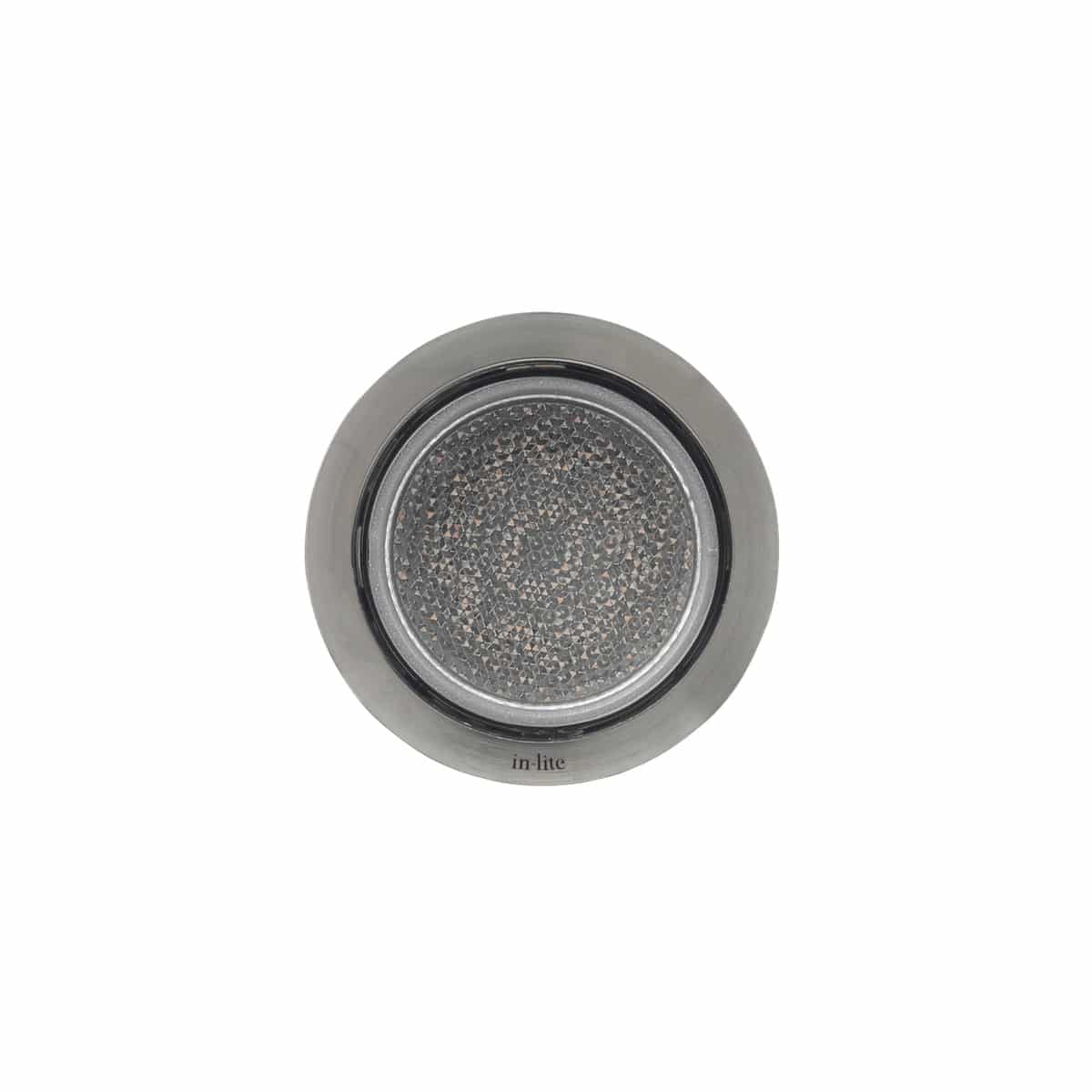 In-Lite HYVE 60mm Honeycomb 12V Recessed Light Stainless Steel on white background
