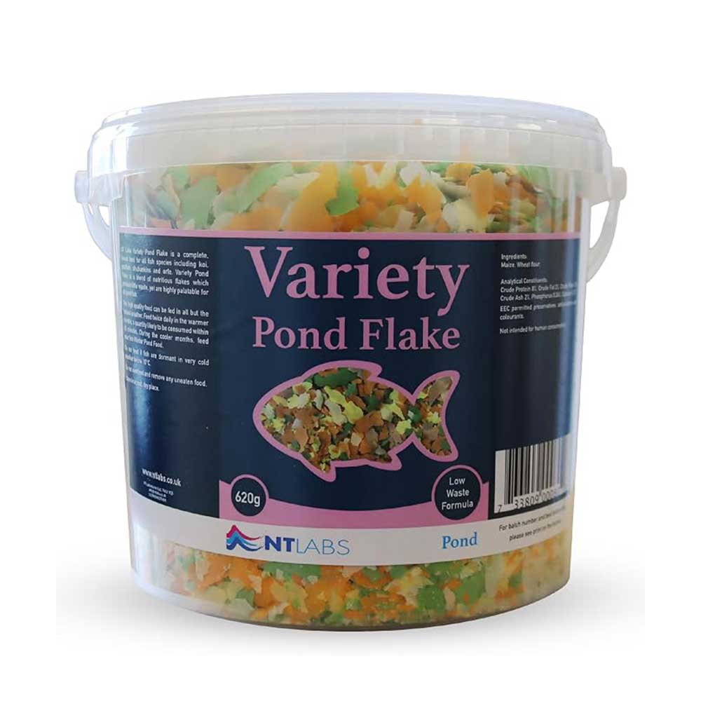 NT Labs Variety Pond Flake 600g complete floating pond fish food