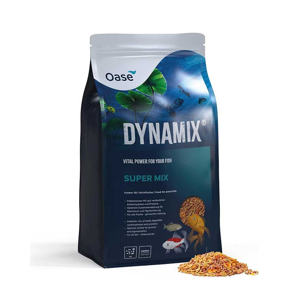 OASE DYNAMIX Super Mix flakes sticks and pellets for koi and pond fish