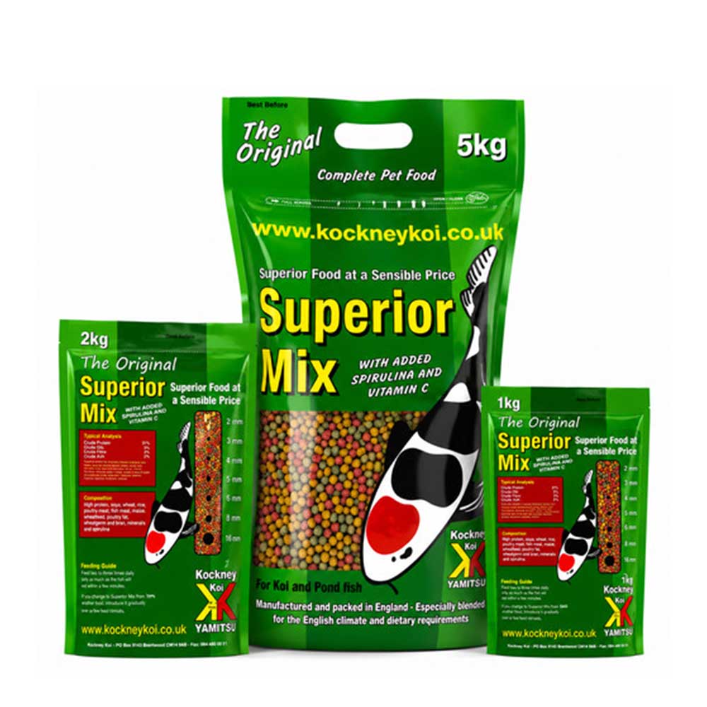 Yamitsu Superior Mix floating koi and pond fish pellets 2mm to 16mm