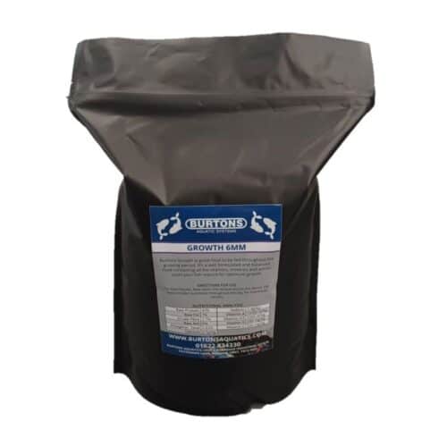 Burtons Growth Food high protein 6mm koi pellets for healthy growth and development