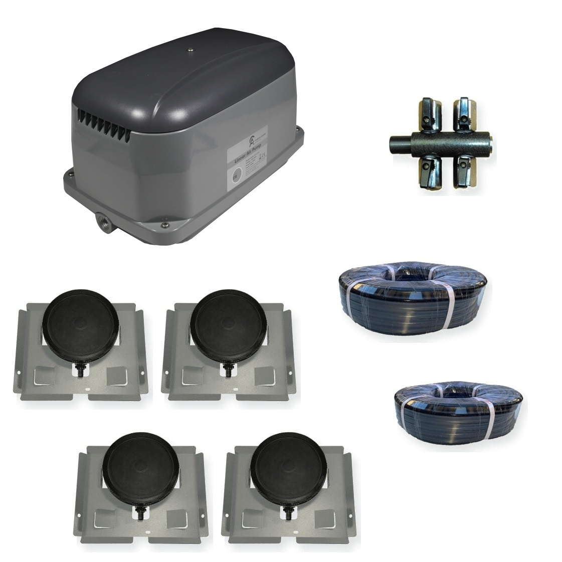 ETD200 pump, four DSW1 stations, four way manifold and two airline coils