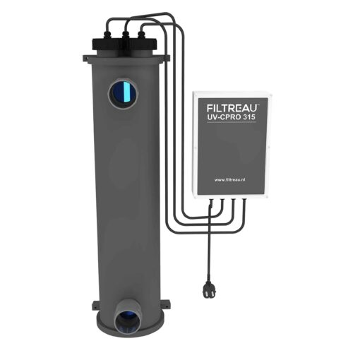 Filtreau UV-C Pro HDPE315W unit with three lamp connections and controller