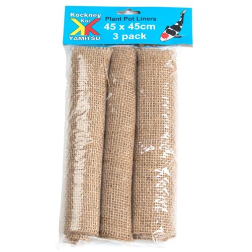 Official Kockney Koi hessian pond plant basket liners 45 x 45cm (3 pack)