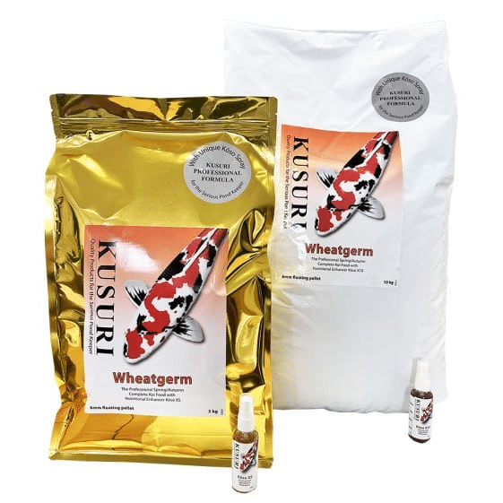 Kusuri Wheatgerm With Kōso X seasonal koi food for digestion and nutrient conversion