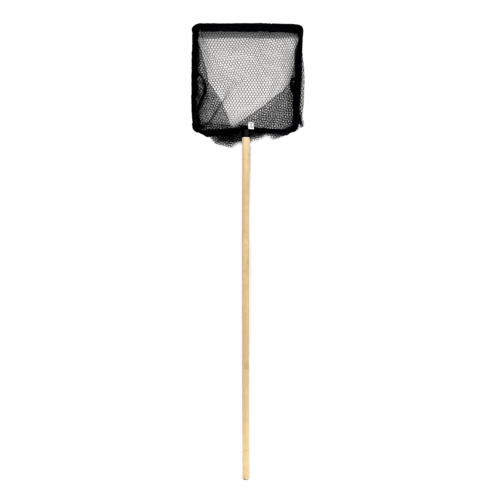 Norfine coarse mesh leaf net with 25 by 23cm head and 1m wooden handle