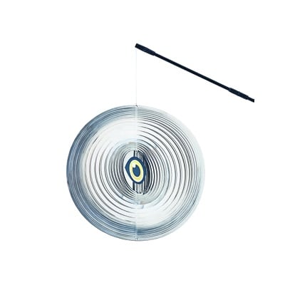Pontec PondoScare Spinner hanging heron deterrent with reflective rings and eye motif