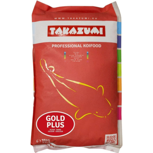 Takazumi Gold Plus floating koi food pellets for colour enhancement and growth