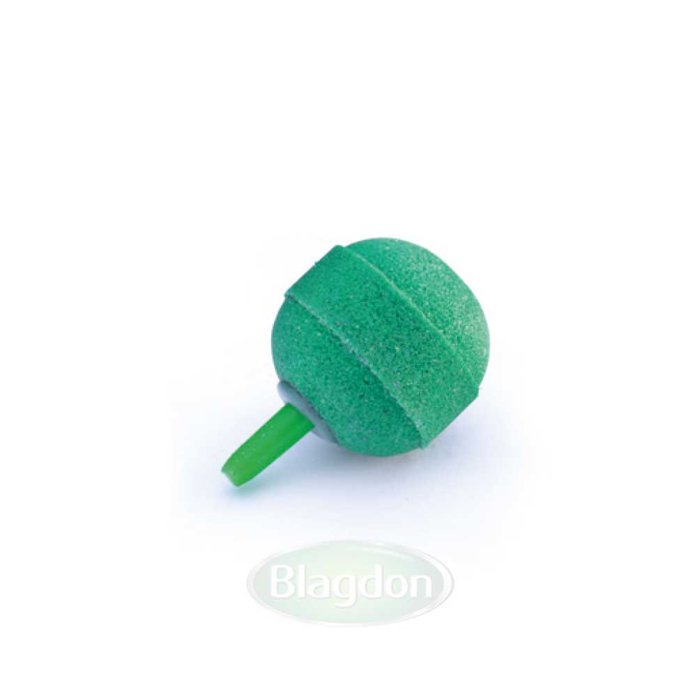 Green spherical Blagdon 50mm air stone with airline connector