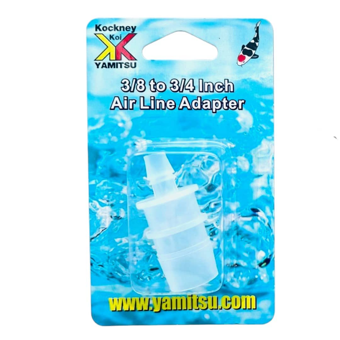 Kockney Koi Yamitsu 20mm to 8mm airline reducer in its retail packaging