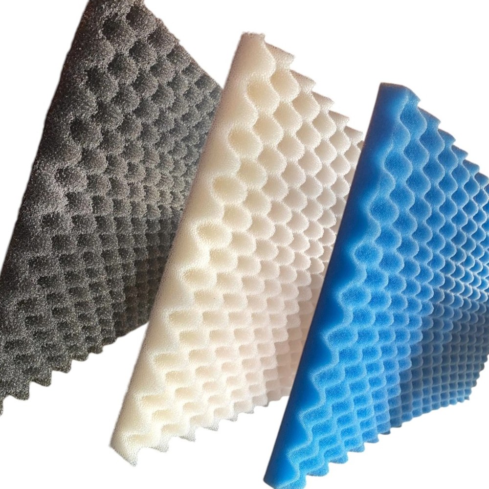 Kockney Koi three-piece filter foam set with black coarse, white medium and blue fine sheets
