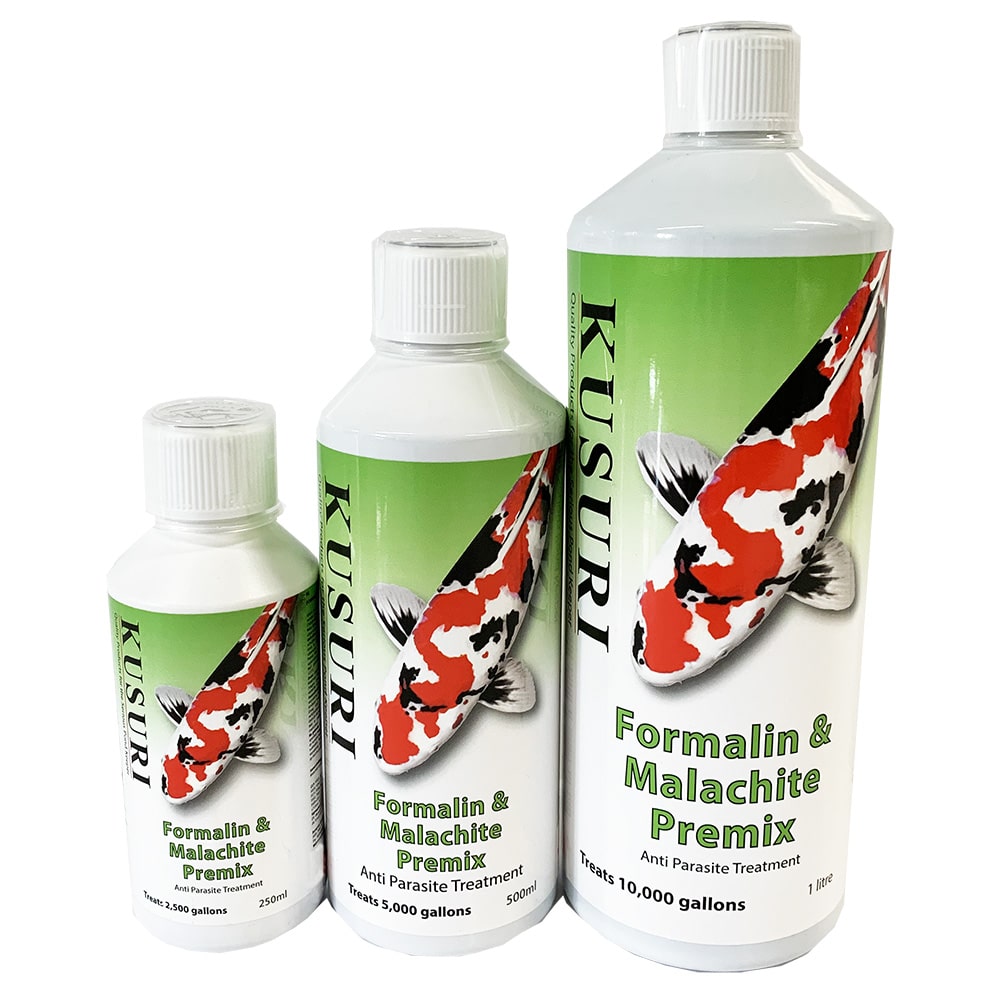 Kusuri Formalin and Malachite Premix 250ml, 500ml and 1 litre bottles
