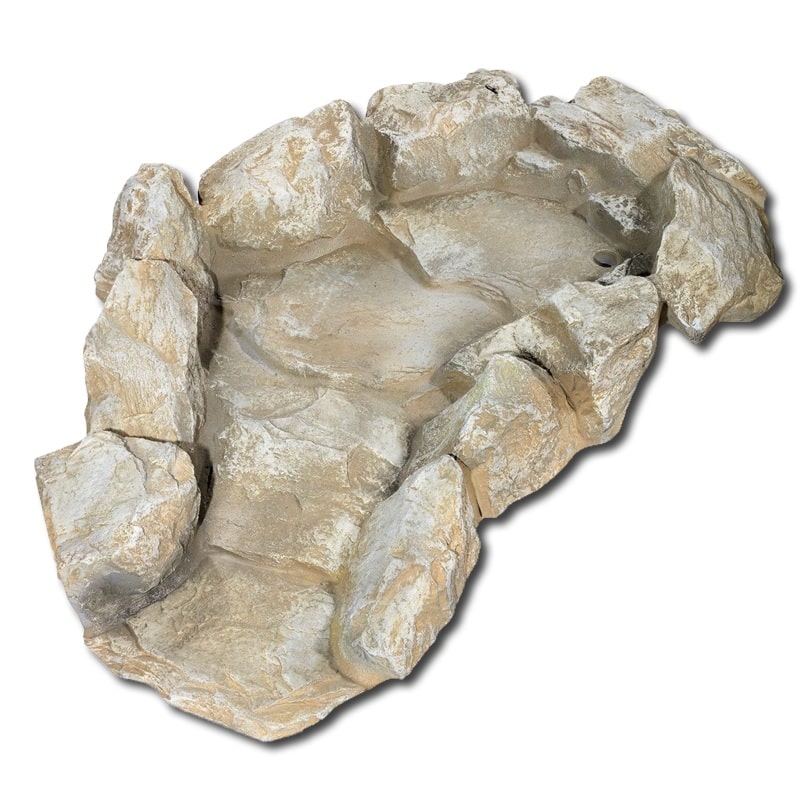 Rockways ASRW03 sandstone-effect curved stream waterfall with 30cm pour